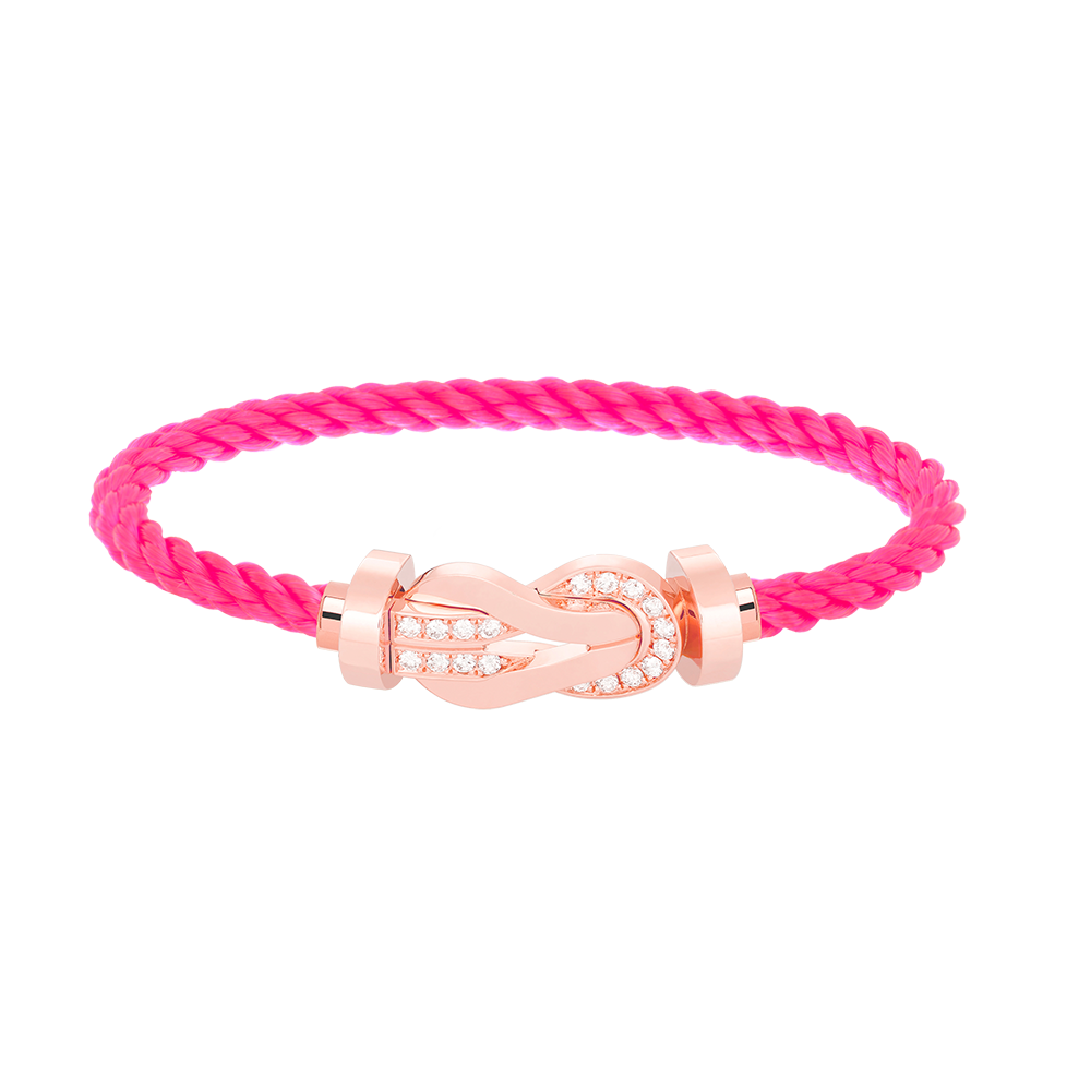 [Lumi Jewels]CHANCE LARGE 8 FIGURE BUCKLE HALF DIAMOND BRACELET ROSE GOLD