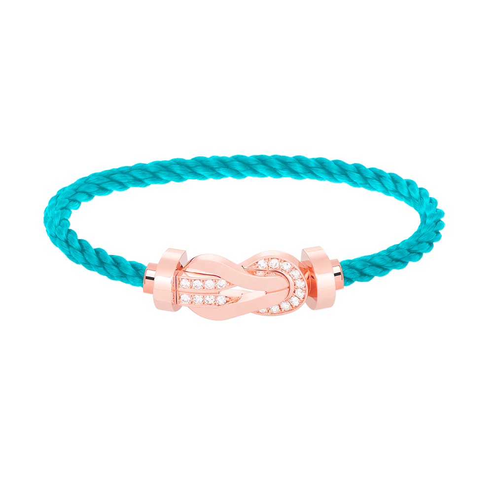 [Lumi Jewels]CHANCE LARGE 8 FIGURE BUCKLE HALF DIAMOND BRACELET ROSE GOLD
