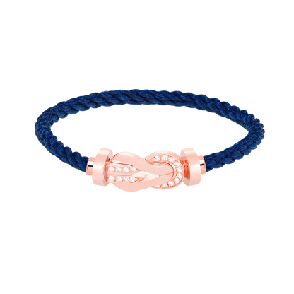 [Lumi Jewels]CHANCE LARGE 8 FIGURE BUCKLE HALF DIAMOND BRACELET ROSE GOLD