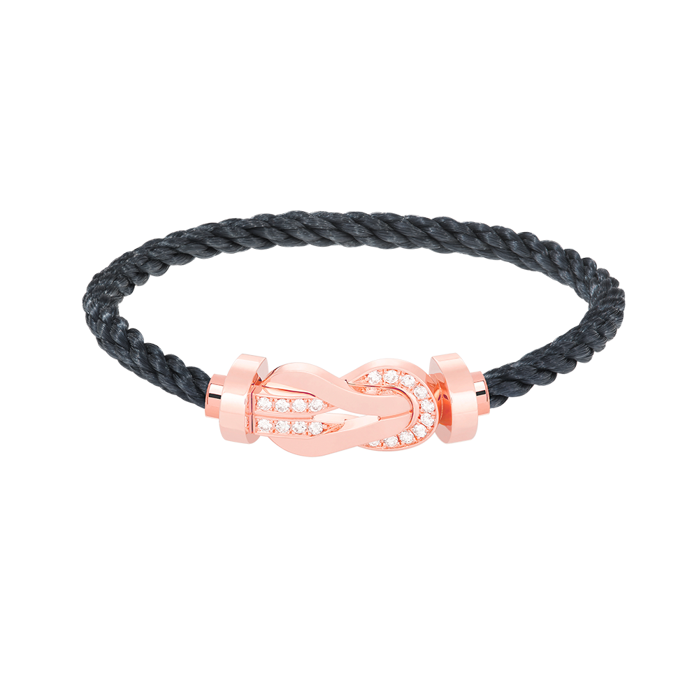 [Lumi Jewels]CHANCE LARGE 8 FIGURE BUCKLE HALF DIAMOND BRACELET ROSE GOLD