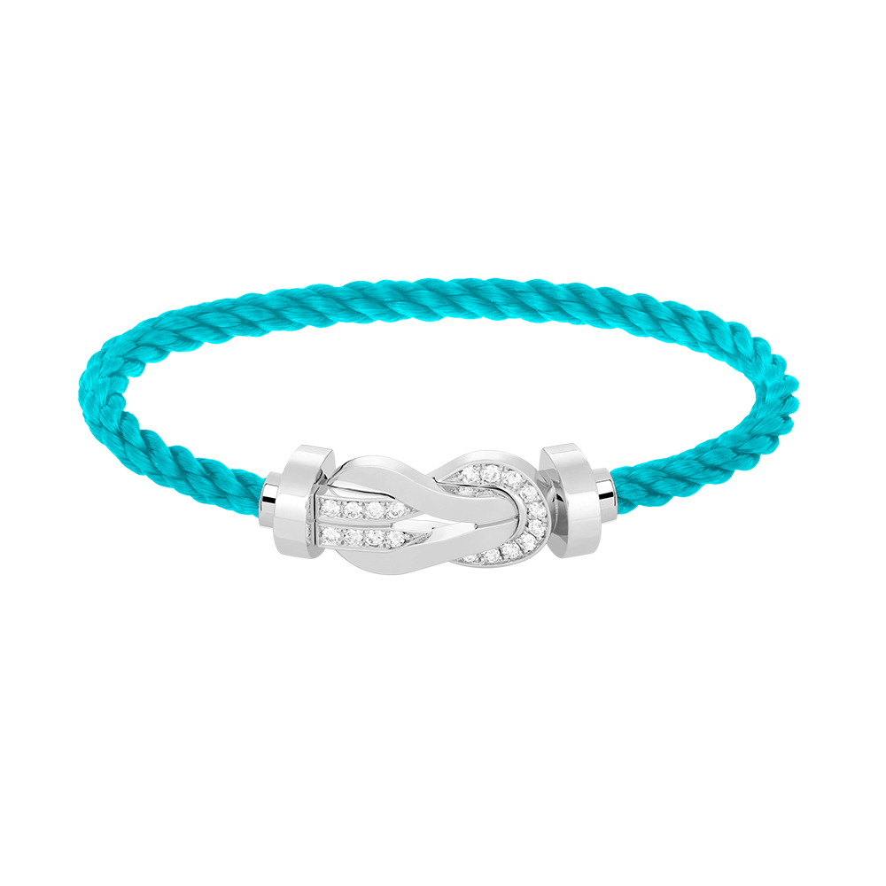[Lumi Jewels]CHANCE LARGE 8 FIGURE BUCKLE HALF DIAMOND BRACELET SILVER