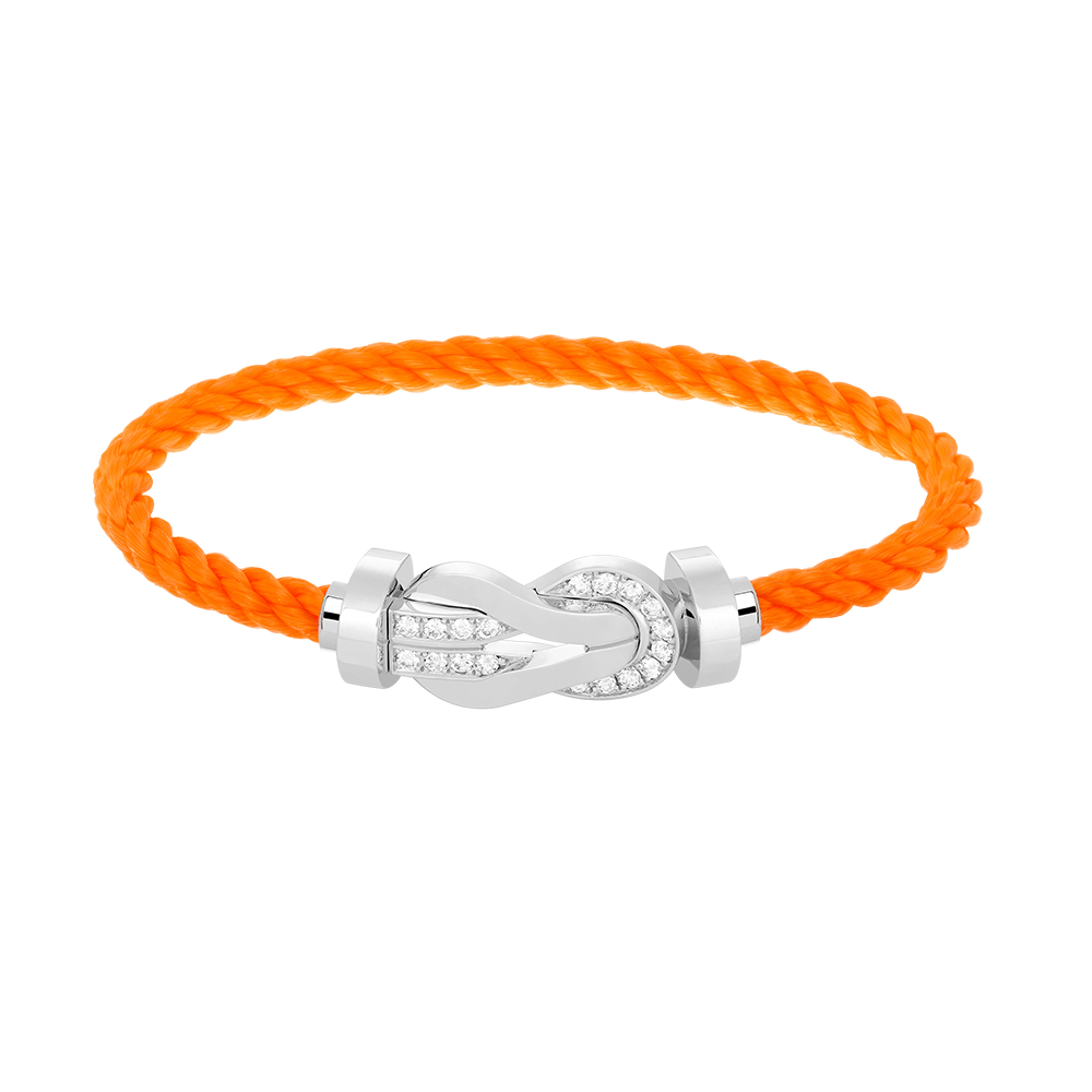 [Lumi Jewels]CHANCE LARGE 8 FIGURE BUCKLE HALF DIAMOND BRACELET SILVER