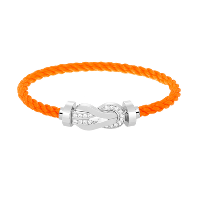 [Lumi Jewels]CHANCE LARGE 8 FIGURE BUCKLE HALF DIAMOND BRACELET SILVER
