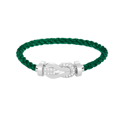 [Lumi Jewels]CHANCE LARGE 8 FIGURE BUCKLE HALF DIAMOND BRACELET SILVER