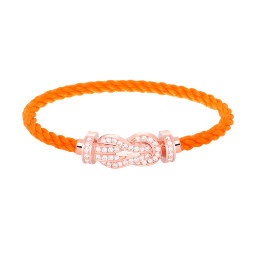 [Lumi Jewels]CHANCE LARGE 8 FIGURE BUCKLE FULL DIAMOND BRACELET ROSE GOLD