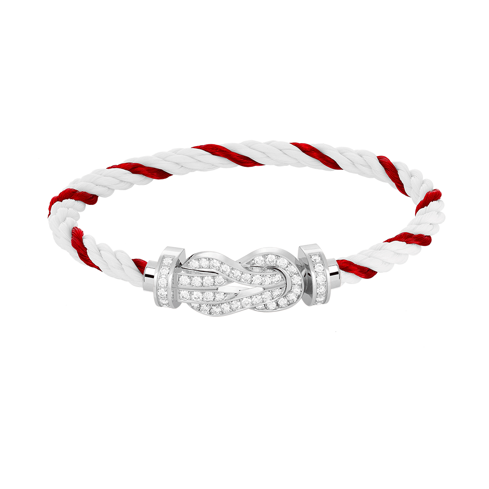 [Lumi Jewels]CHANCE LARGE 8 FIGURE BUCKLE FULL DIAMOND BRACELET SILVER