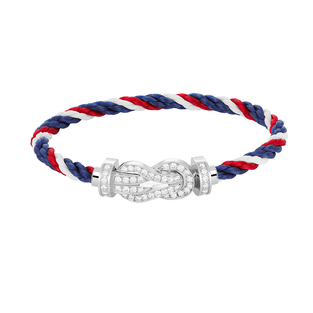 [Lumi Jewels]CHANCE LARGE 8 FIGURE BUCKLE FULL DIAMOND BRACELET SILVER