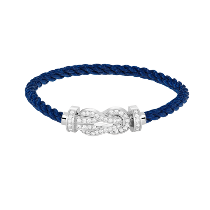 [Lumi Jewels]CHANCE LARGE 8 FIGURE BUCKLE FULL DIAMOND BRACELET SILVER