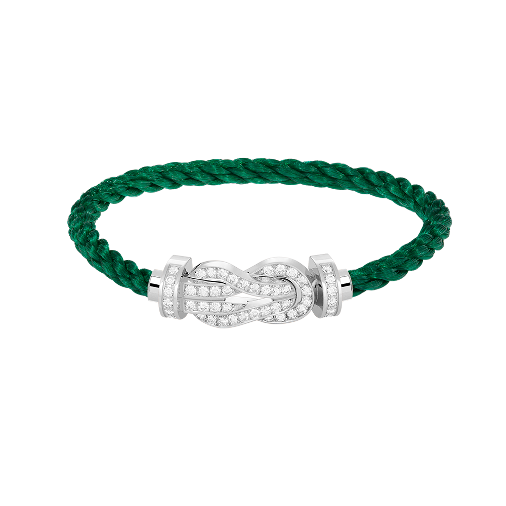 [Lumi Jewels]CHANCE LARGE 8 FIGURE BUCKLE FULL DIAMOND BRACELET SILVER