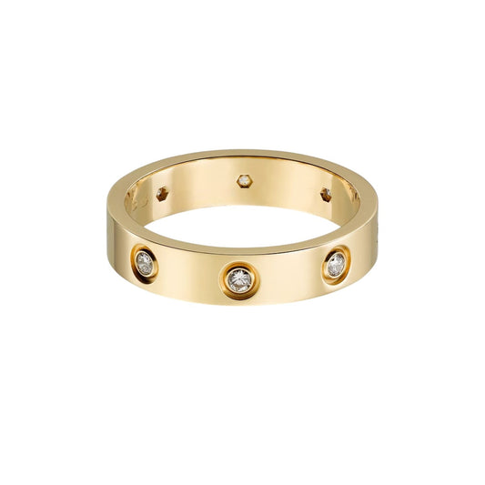 [Lumi Jewelry]LOVE 4MM 8 DIAMOND RING
