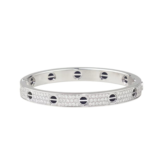 [Lumi Jewelry]LOVE BRACELET 6.1MM DIAMOND-PAVED CERAMIC