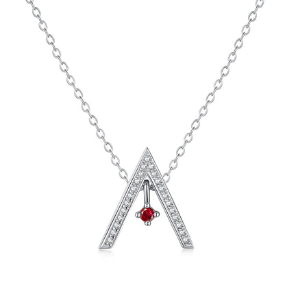 [Lumi Jewels]Sparkling "A" Shape Necklace