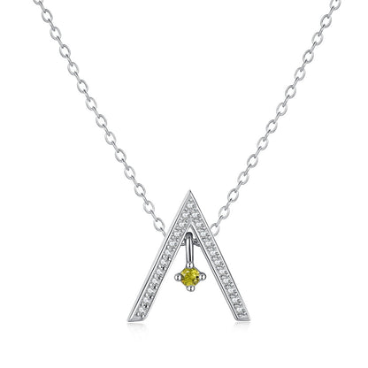 [Lumi Jewels]Sparkling "A" Shape Necklace