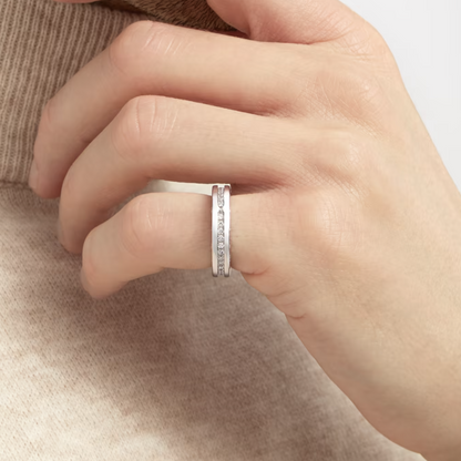 [Lumi Jewels]ZERO 1 ONE-BAND PAVED DIAMONDS ON THE SPIRAL RING