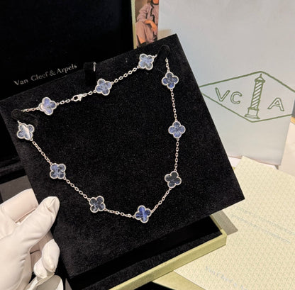 [Lumi Jewels]CLOVER 10 MOTIFS BIDE STONE NECKLACE