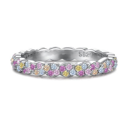 [Lumi Jewels]Dainty Ebullient Round Cut Daily Ring