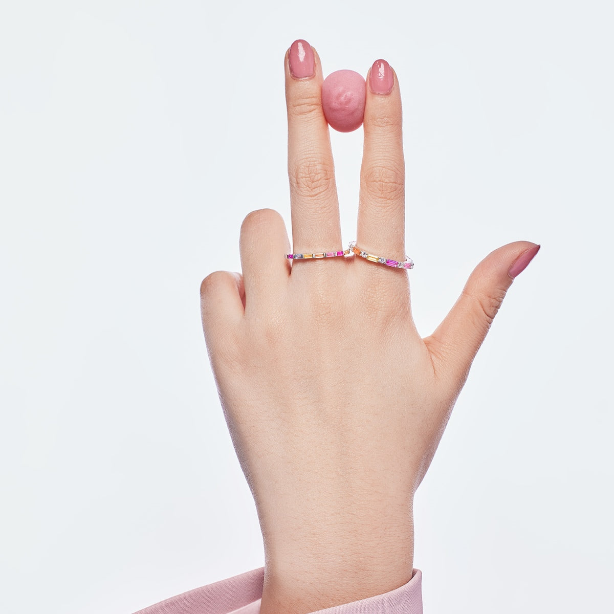 [Lumi Jewels]Exquisite Multicolored Emerald Cut Daily Ring