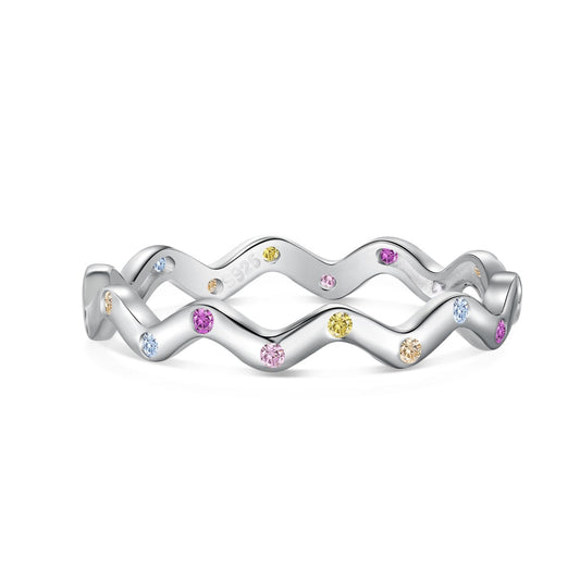 [Lumi Jewels]Ornate Vibrant Round Cut Daily Ring