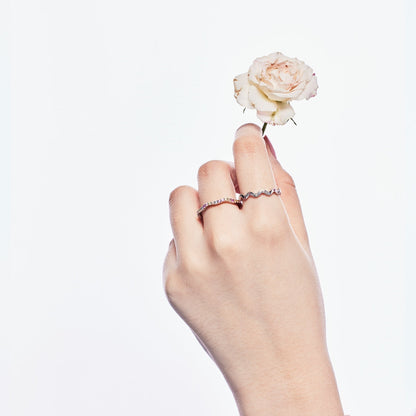 [Lumi Jewels]Ornate Vibrant Round Cut Daily Ring