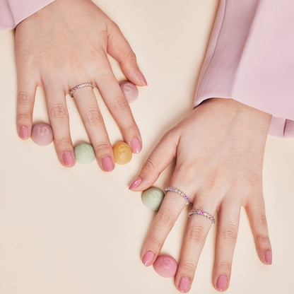 [Lumi Jewels]Unique Scintillating Round Cut Daily Ring