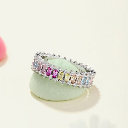 [Lumi Jewels]Splashy Ornate Emerald Cut Cocktail Ring
