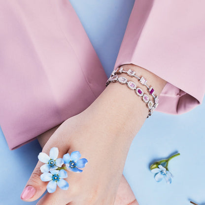 [Lumi Jewels]Dainty Charming Emerald Cut Daily Bracelet