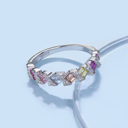 [Lumi Jewels]Delicate Vibrant Emerald Cut Daily Ring