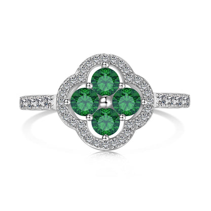 [Lumi Jewels]Four Leaf Clover Flower Design Ring
