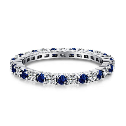 [Lumi Jewels]Exquisite Colorful Round Cut Tennis Ring