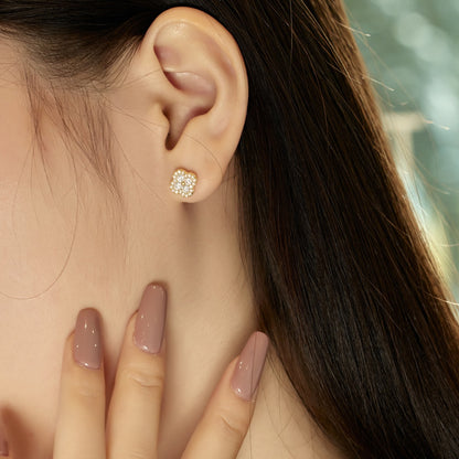 [Lumi Jewels]Four-Leaf Clover Flower Shaped Earrings