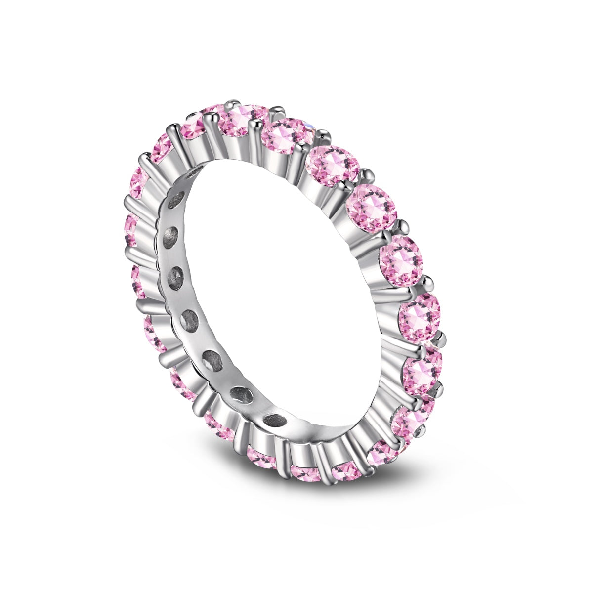 [Lumi Jewels]Sparkling Round Cut Tennis Ring
