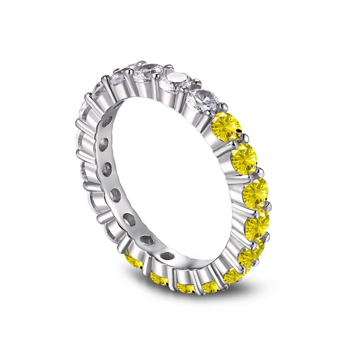 [Lumi Jewels]Sparkling Round Cut Tennis Ring
