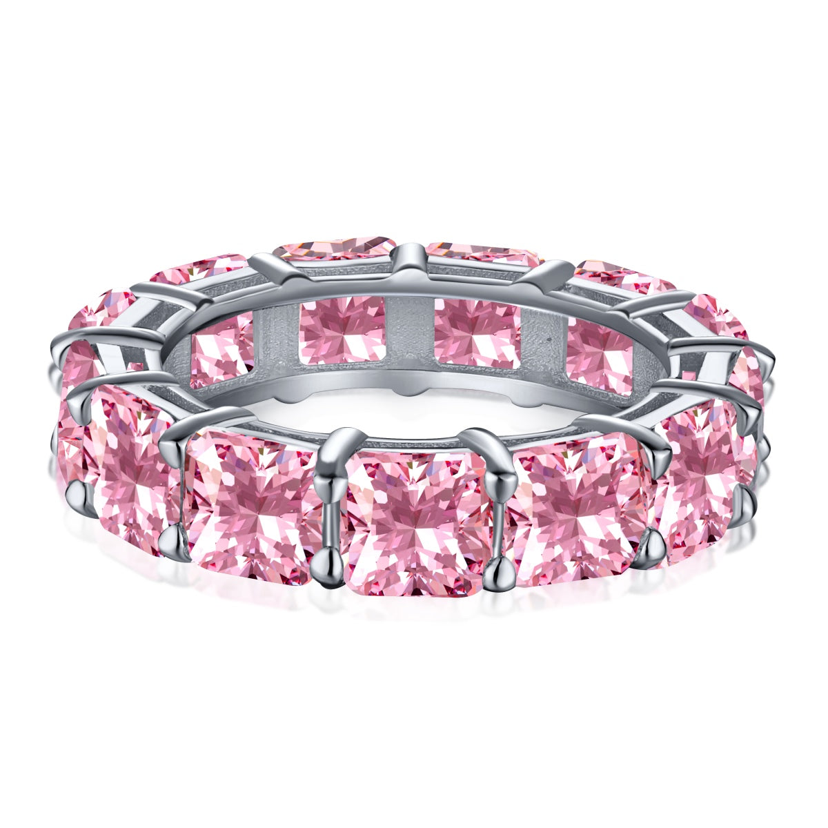 [Lumi Jewels]Elegant Princess Cut Tennis Ring