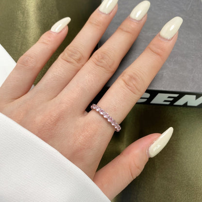 [Lumi Jewels]Sparkling Round Cut Tennis Ring