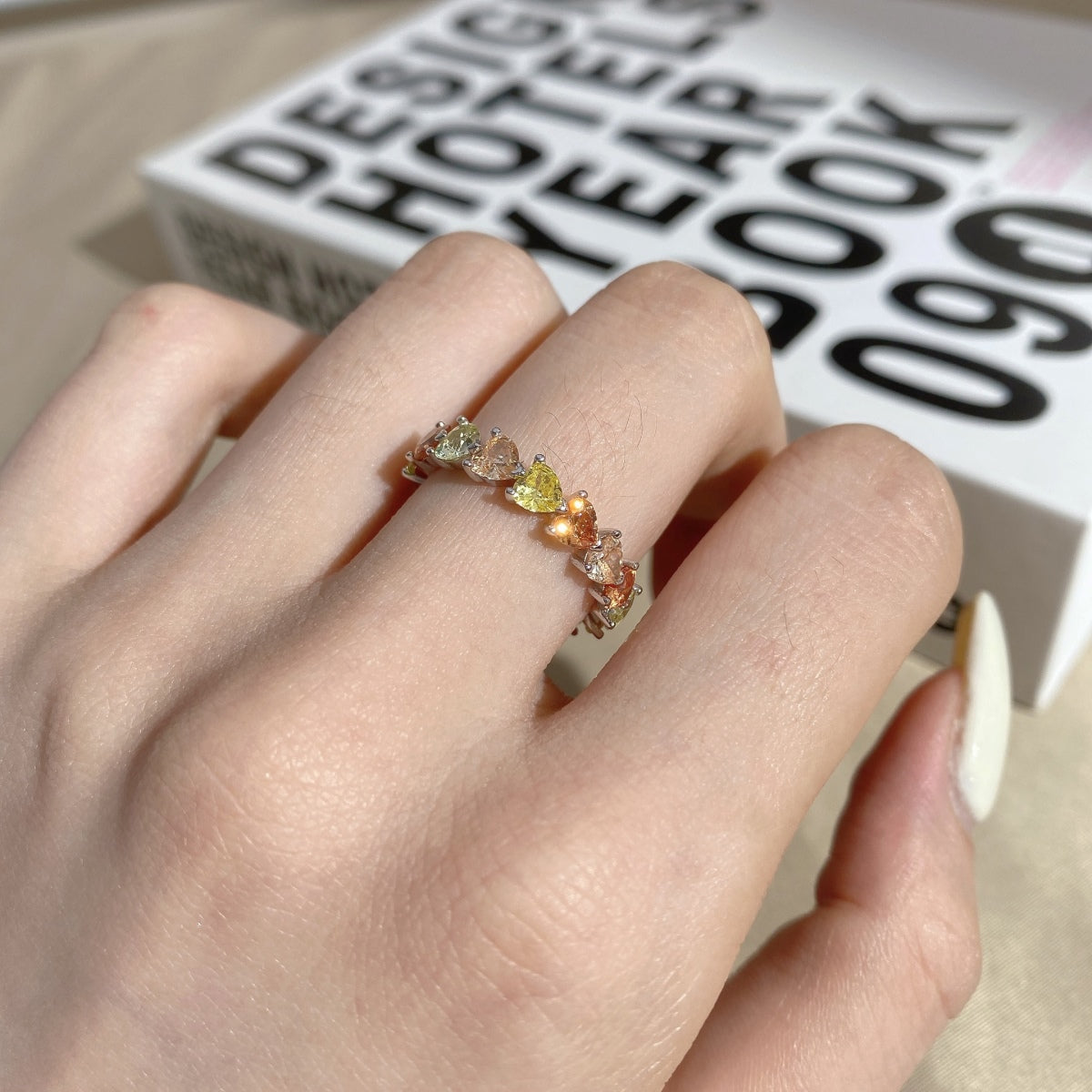 [Lumi Jewels]0.25 Carat Radiant Romance Heart Cut Lover Ring