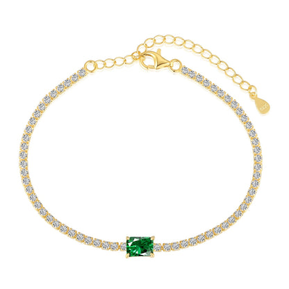 [Lumi Jewels]1.0 Carat Unique Emerald Cut Banquet Bracelet