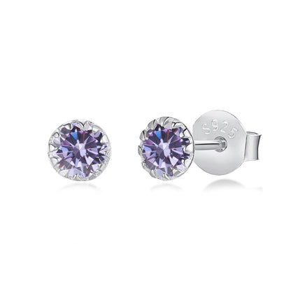 [Lumi Jewels]Sparkling Colorful Round Shape Earrings