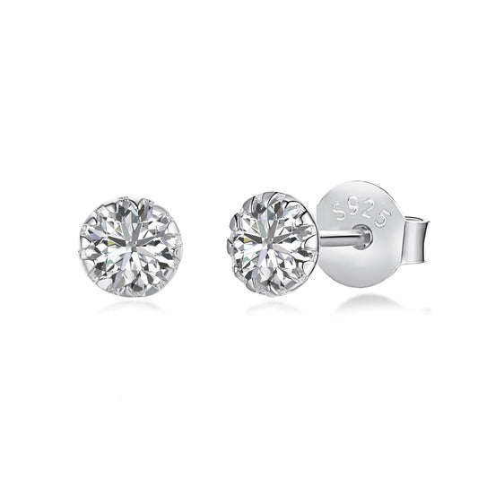 [Lumi Jewels]Sparkling Colorful Round Shape Earrings