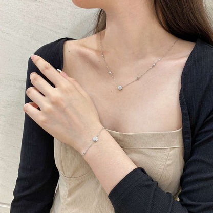 [Lumi Jewels]Dazzling Round Cut Shape Bracelet
