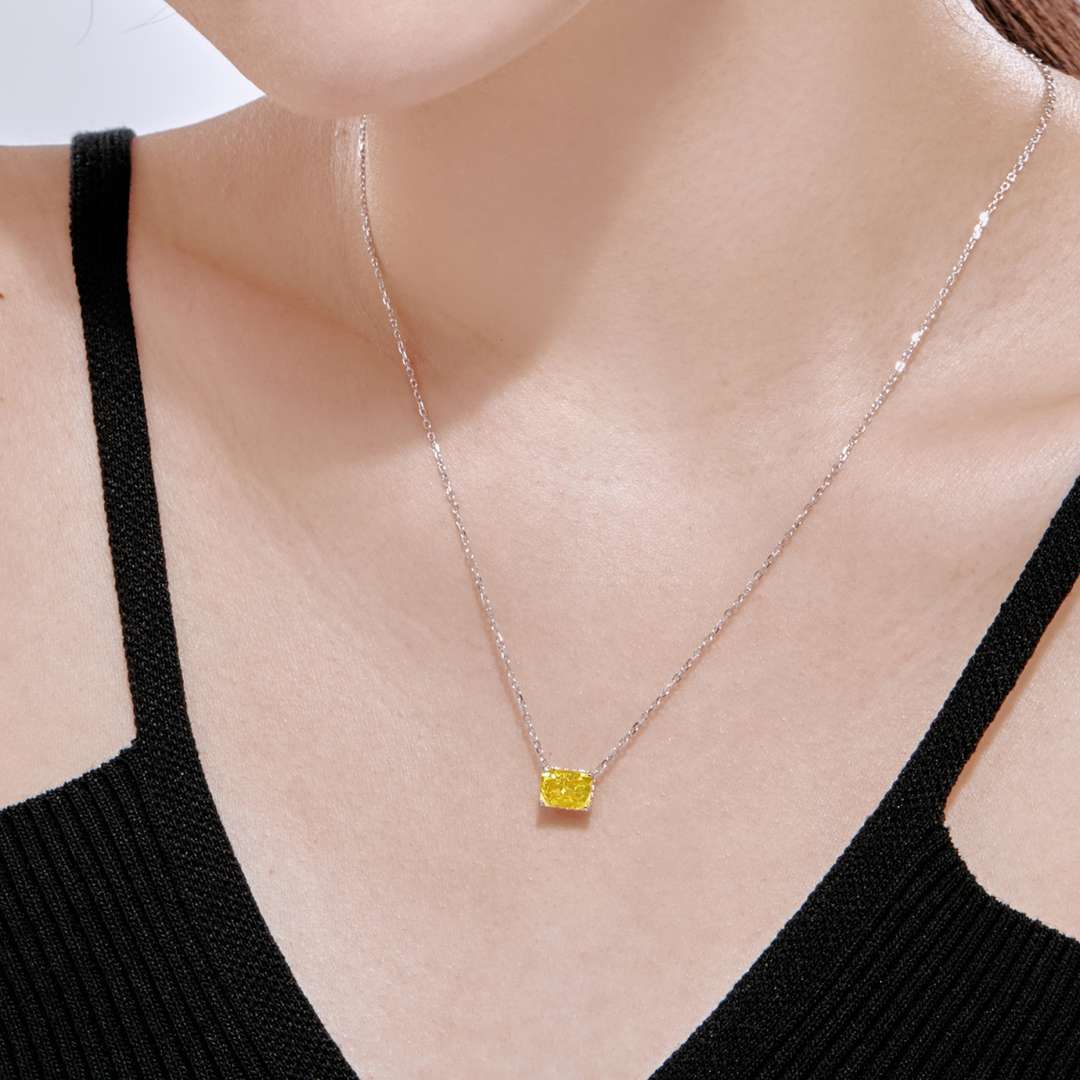 [Lumi Jewels]Luxurious Square Shape Colorful Necalack