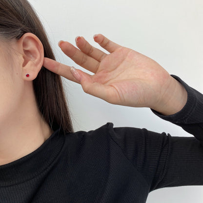 [Lumi Jewels]Sparkling Colorful Round Shape Earrings