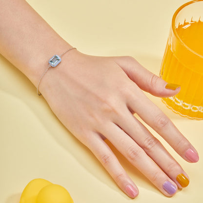 [Lumi Jewels]2.0 Carat Sparkling Colorful Emerald Cut Daily Bracelet