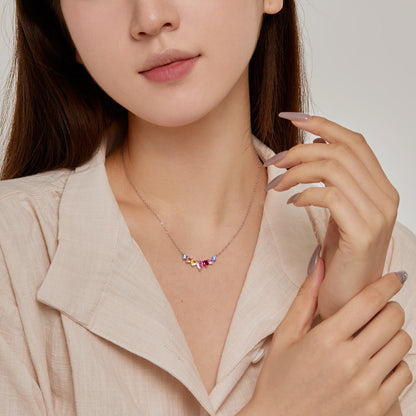 [Lumi Jewels]Dainty Colorful Heart Necklace