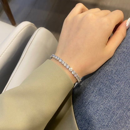 [Lumi Jewels]Ornate Sparkling Round Cut Wedding Bracelet