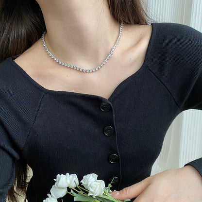[Lumi Jewels]Ornate Heart Cut Tennis Necklace