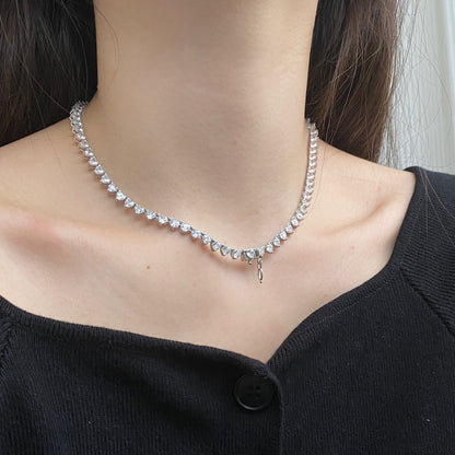 [Lumi Jewels]Ornate Heart Cut Tennis Necklace
