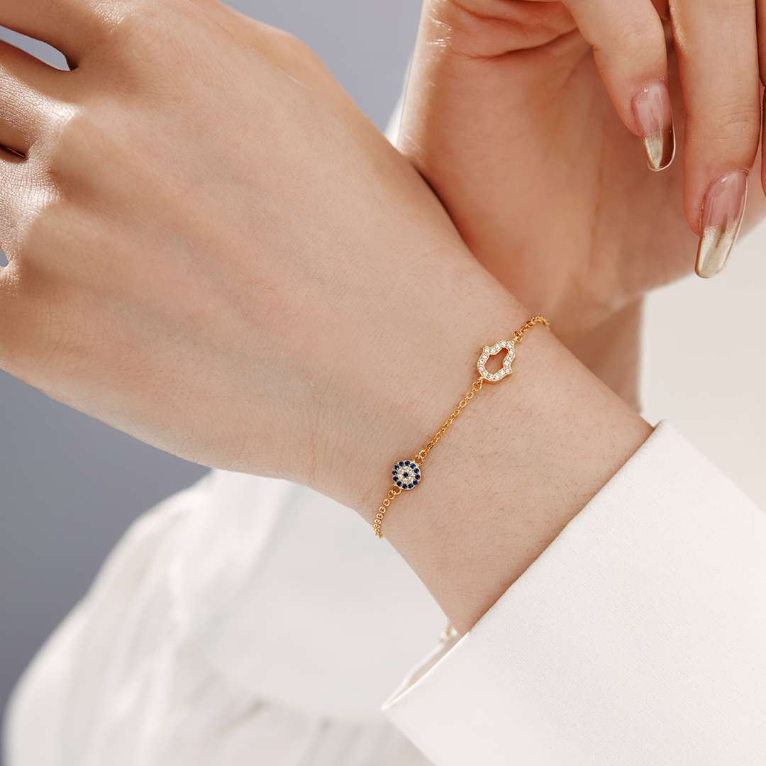 [Lumi Jewels]Gost Shape & Round Shape Necklace