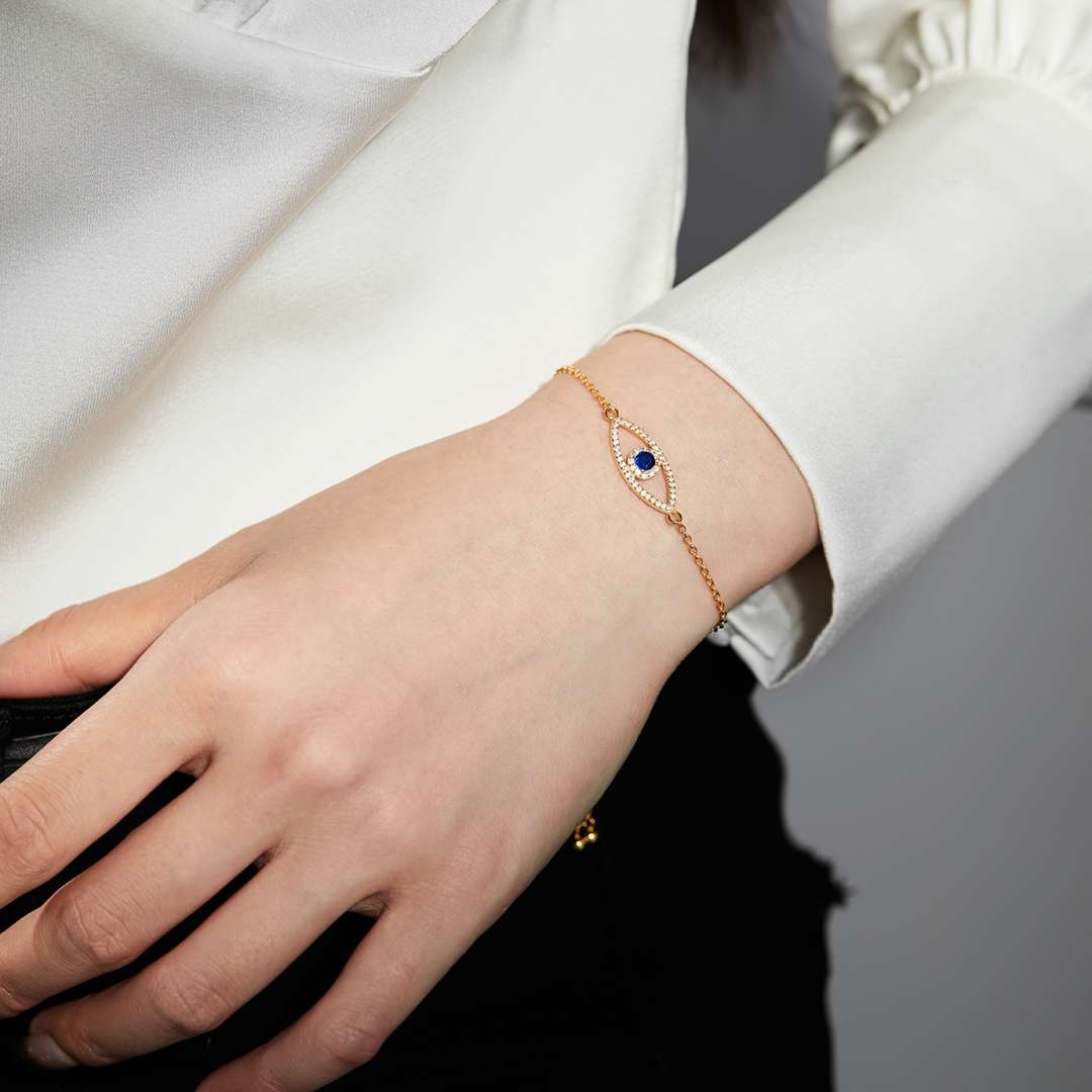 [Lumi Jewels]Devil's Eye Hollow Design Bracelet