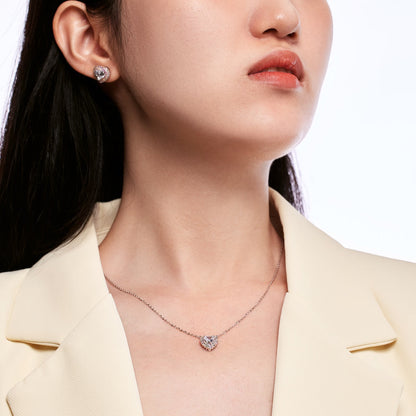 [Lumi Jewels]Dazzling Heart Shape Lover Earrings