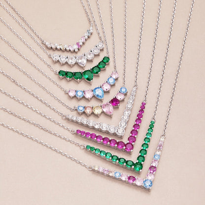 [Lumi Jewels]Dainty Colorful Heart Necklace